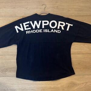 Newport Rhode Island Spirit Jersey Navy Long Sleeve Shirt Men’s L Oversized